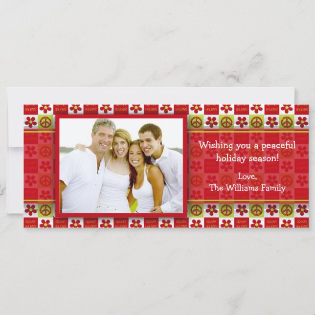 Groovy Holiday Photo Card (Front)
