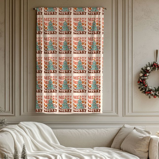 Groovy Holiday Throw Pastel Christmas Celebration Fleece Blanket (Groovy Holiday Throw Pastel Christmas Celebration)