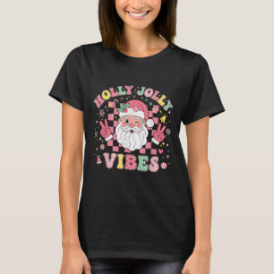 Groovy Holly Xmas Jolly Vibes Nk Christmas Santa M T-Shirt
