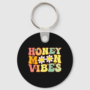 Groovy Honeymoon Vibe Bride Bridal Shower Honeymoo Key Ring