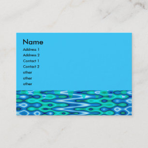 groovy horizon blue business card