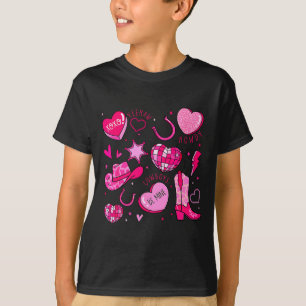 Groovy Howdy Valentine Western Valentines Day Cowb T-Shirt