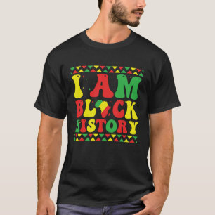 Groovy I Am Black History Pride Black History Mont T-Shirt