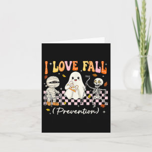 Groovy I Love Fall Prevention Physical Therapy Nur Card