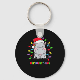 Groovy I Want A Hiptamus For Christmas Xmas Hip Lo Key Ring
