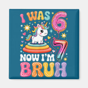 Groovy I Was 6 Now I'm 7 Funny 6 7 Six Seven Meme Magnet