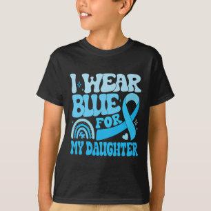 Groovy I Wear Blue For Autism Awareness Family Mat T-Shirt