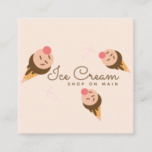 Groovy Ice Cream Cone Shop Rewards Loyalty Card