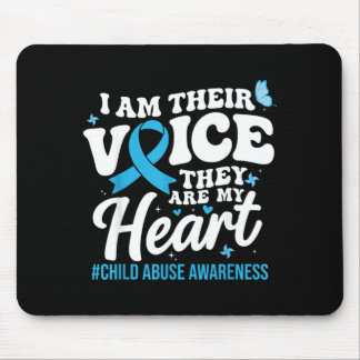 Groovy Im Their Voice Support Child Awareness Blue Mouse Pad