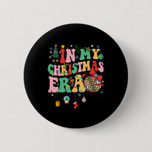 Groovy In My Christmas Era Family Matching Merry C 6 Cm Round Badge