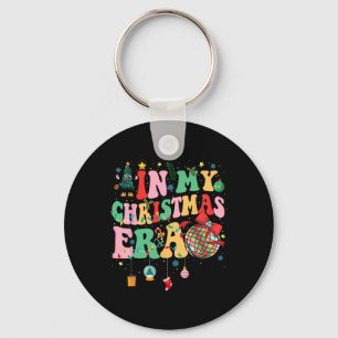 Groovy In My Christmas Era Family Matching Merry C Key Ring
