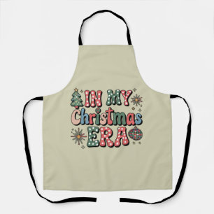 Groovy In My Christmas Era Funny Teacher Apron