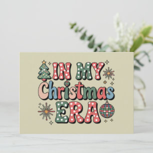 Groovy In My Christmas Era Funny Teacher Holiday Card