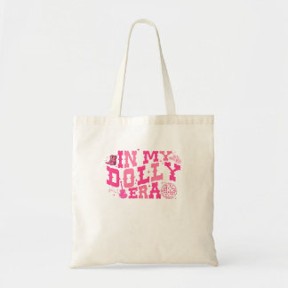 Groovy In My Dolly Era Dolly First Name Pink Cowgi Tote Bag