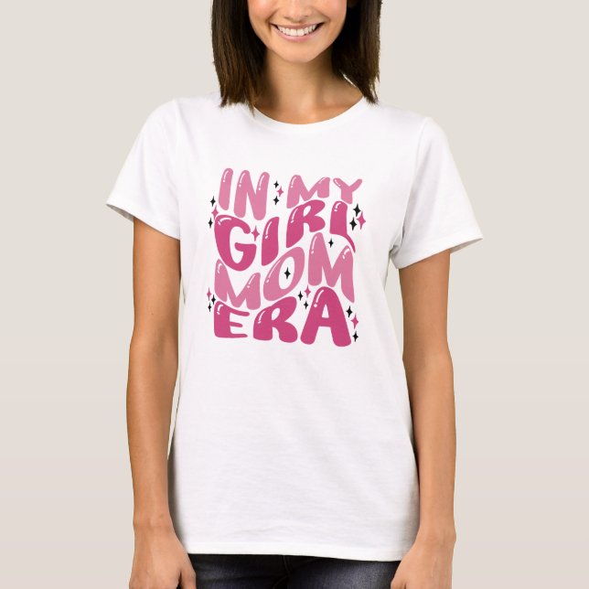 Groovy In My Girl Mum Era Retro Pink  T-Shirt (Front)