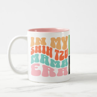 Groovy In My Shih Tzu Mama Era 3 photo Two-Tone Coffee Mug