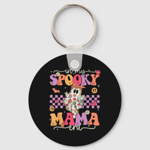 Groovy In My Spooky Mama Era Cute Retro Mum Hallow Key Ring