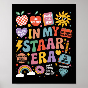Groovy In My Star Era Teacher Rock The Test Test D Poster