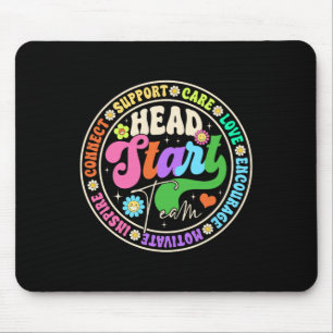 Groovy Inspire Encourage Love Head Start Team Back Mouse Pad