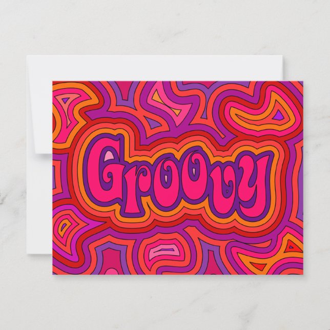 Groovy Invitation/Annoucement Invitation (Front)