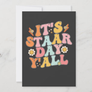 Groovy Its Staar Day Test Testing Day Invitation