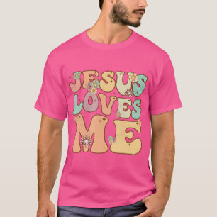 Groovy Jesus Loves Me Vintage Retro Christian Mens T-Shirt