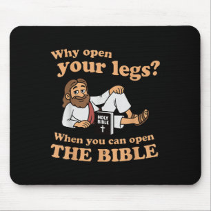 Groovy Jesus Why Open Your Legs When You Can Open  Mouse Pad