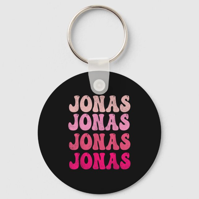 Groovy Jonas First Name D I Love Jonas Tees Meme  Key Ring (Front)