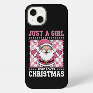 Groovy Just A Girl Who Loves Christmas Xmas Santa iPhone 13 Case