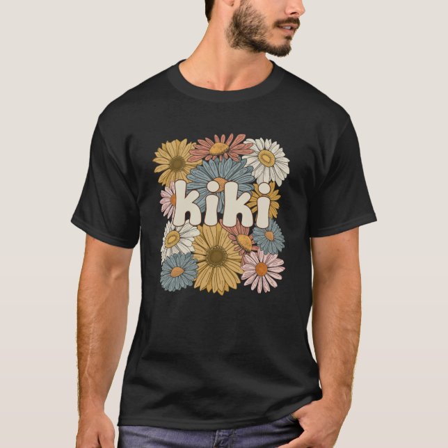 Groovy Kiki Grandmother Flowers Kiki Grandma T-Shirt (Front)