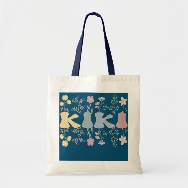 Groovy Kiki Grandmother Flowers Kiki Grandma  Tote Bag (Front)