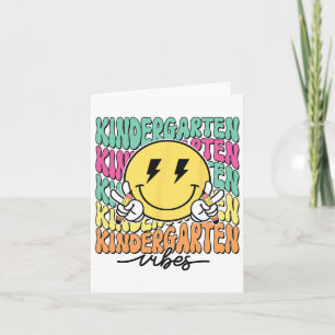 Groovy Kindergarten For Girls Boys Teacher Back To Card