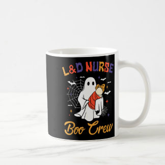 Groovy L&amp;d Nurse Boo Crew Ghost Halloween Moth Coffee Mug