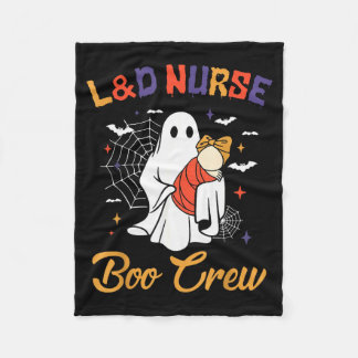 Groovy L&amp;d Nurse Boo Crew Ghost Halloween Moth Fleece Blanket