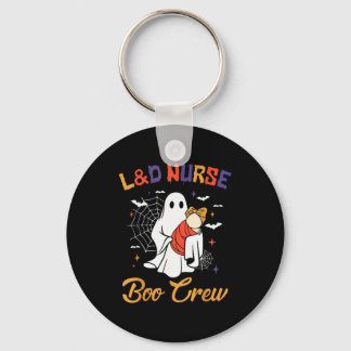Groovy L&amp;d Nurse Boo Crew Ghost Halloween Moth Key Ring