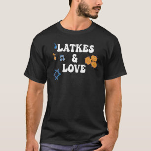 Groovy Latkes and Love Happy Hanukkah Jewish Holid T-Shirt