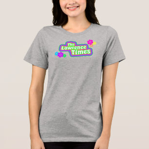 Groovy Lawrence Times femme flower grey Tri-Blend Shirt