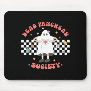 Groovy Lazy Pancreas Club Funny Ghost Diabetes Mouse Pad