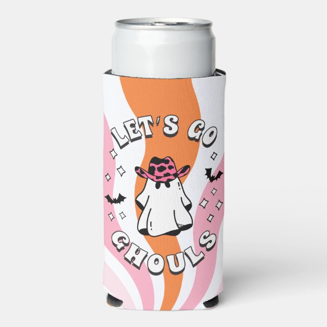 Groovy Let's Go Ghouls Bachelorette Seltzer Can Cooler (Seltzer Front)