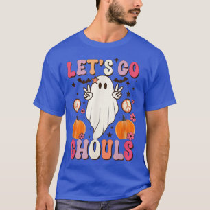 Groovy Let's Go Ghouls Floral Ghost Hippie Hallowe T-Shirt