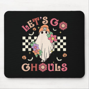 Groovy Let's Go Ghouls Halloween Ghost Outfit For  Mouse Pad