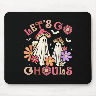 Groovy Let's Go Ghouls Halloween Ghost Outfit For  Mouse Pad