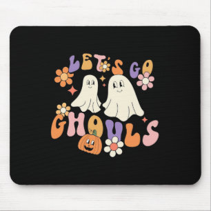 Groovy Let's Go Ghouls Halloween Ghost Outfit For  Mouse Pad
