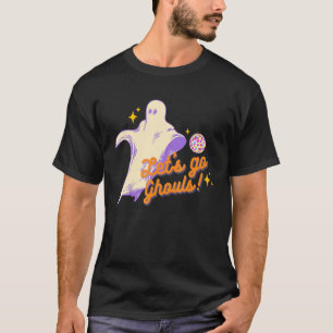 Groovy Let's Go Ghouls Halloween Spooky Season Gho T-Shirt
