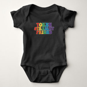 Groovy LGBT Pride Token Straight Friend Baby Bodysuit