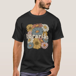 Groovy Librarian Library Worker School Librarian T-Shirt