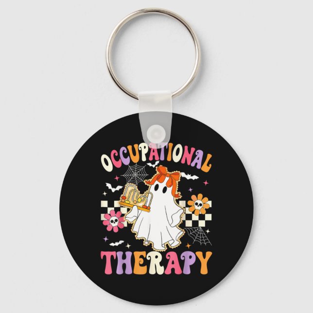Groovy Life of A OT Occupational Therapist Ghost Key Ring (Front)