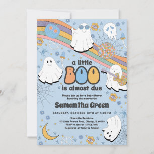  Groovy Little Boo Baby Shower Invitation