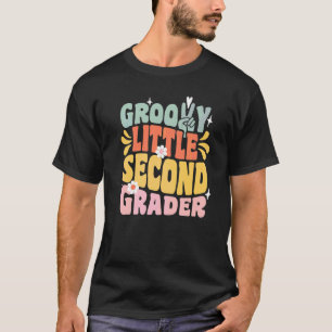 Groovy Little Second Grader First Day Of School Ma T-Shirt