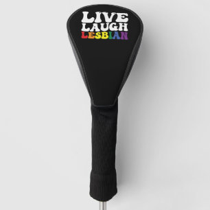 Groovy Live Laugh Lesbian LGBT Pride Golf Head Cover